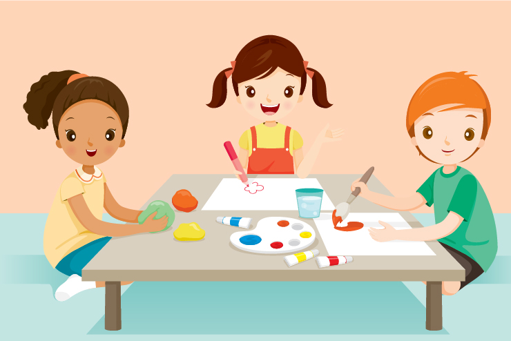 Multicolour toys important for kids