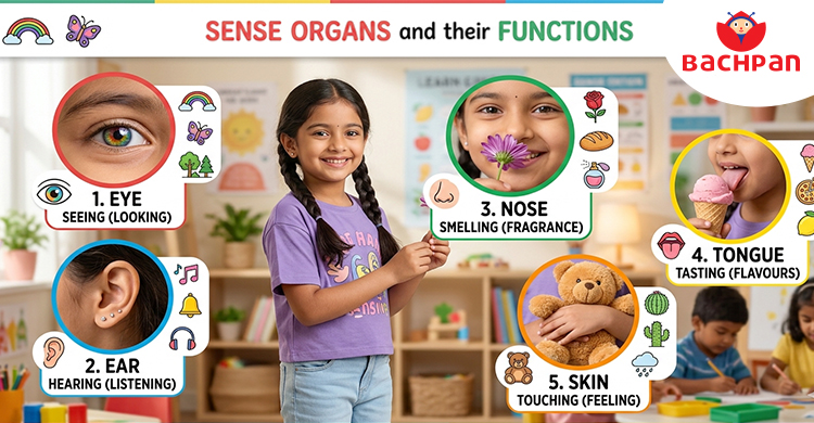 Sense Organs and Their Functions for Kids