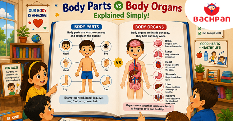 Body Parts vs Body Organs