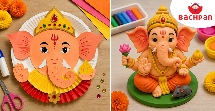 Ganesh Chaturthi art and craft activity for preschool children