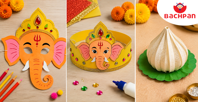 Creative Ganesh Chaturthi craft ideas for children using simple materials