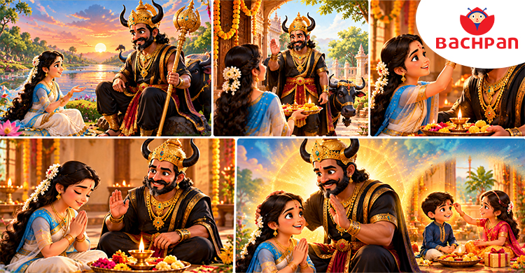 Bhai Dooj story of Yamraj and Yamuna for kids and its traditional significance