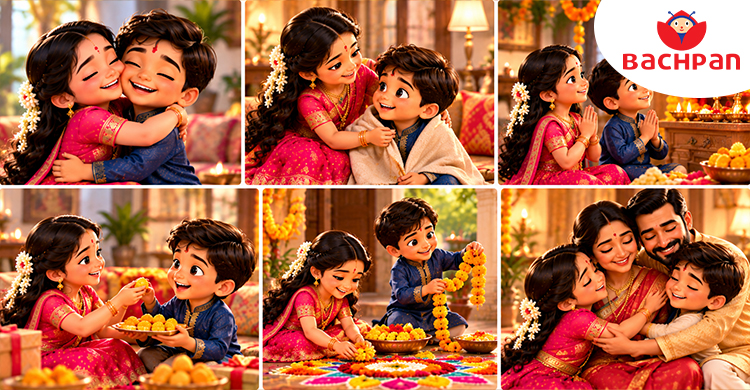 Bhai Dooj for kids teaches love, care, and respect between siblings