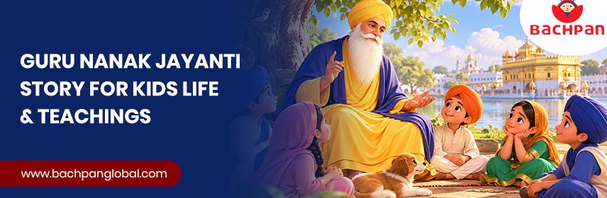 Guru Nanak Jayanti story for kids about Guru Nanak Dev Ji’s life and teachings